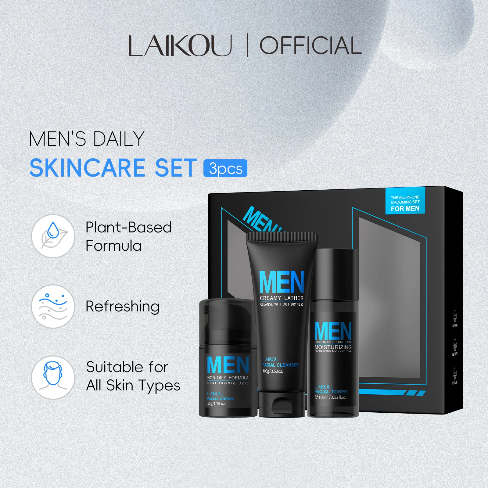 Men'S Grooming Oil - Mens 3 In 1 Grooming Set