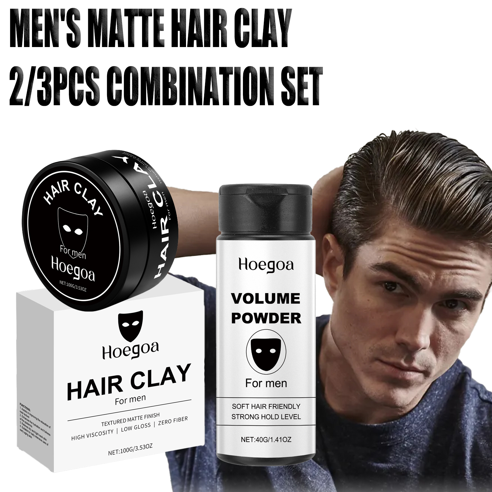 Pomade Hair Clay - Men Hair Clay 100g Matte Finish