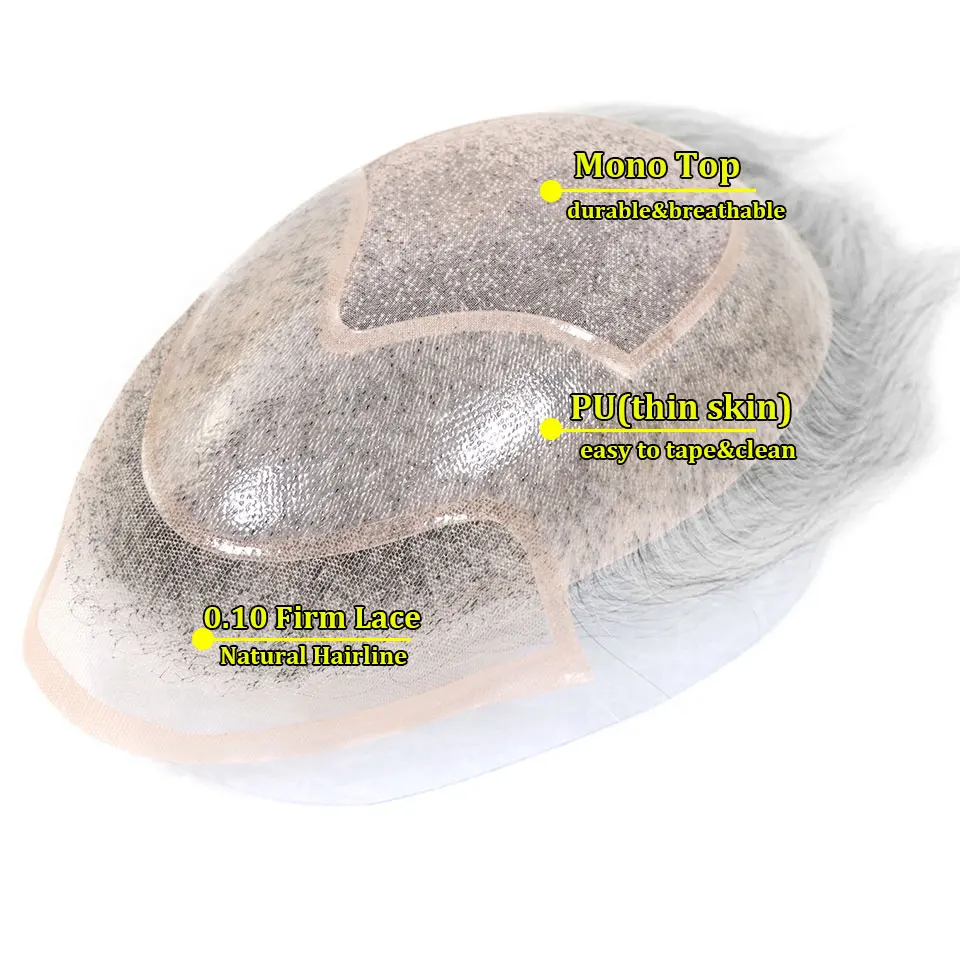 #1B80 Grey Men Toupee Human Ha - Men'S Grooming Tape のレビューと価格