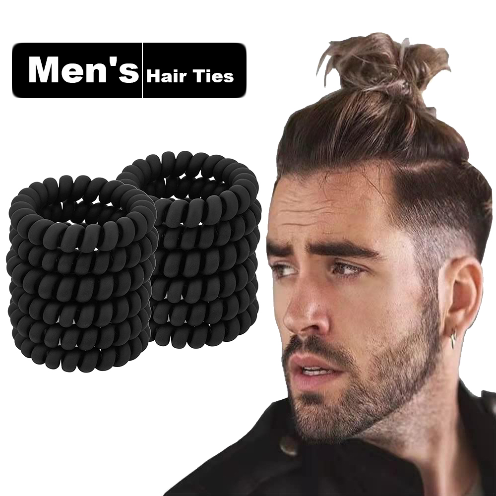 Black Spiral Hair Ties Matte E - Men'S Grooming Tape のレビューと価格