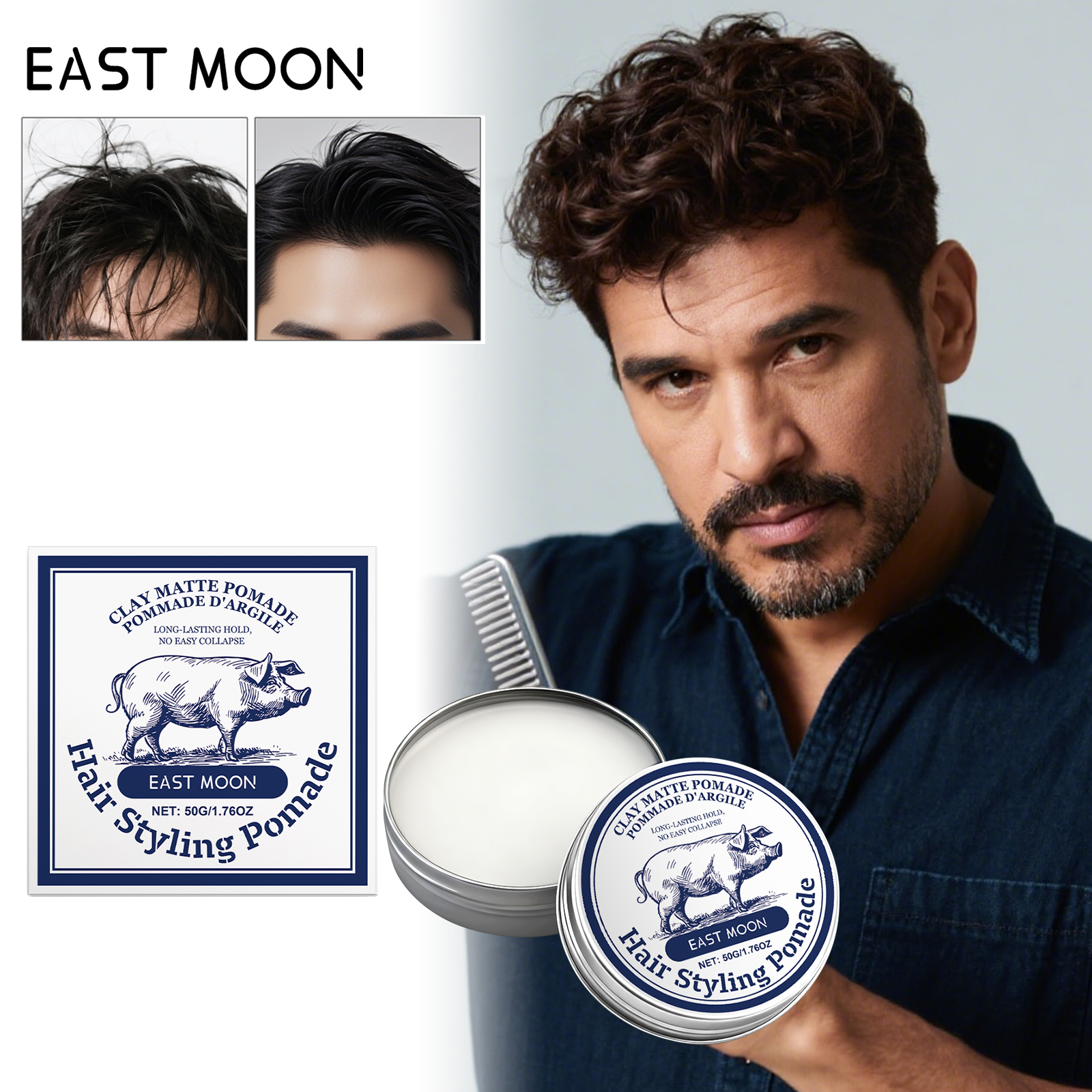 Mens Hair Clay Strong Hold Mat - Pomade Hair Clay のレビューと価格