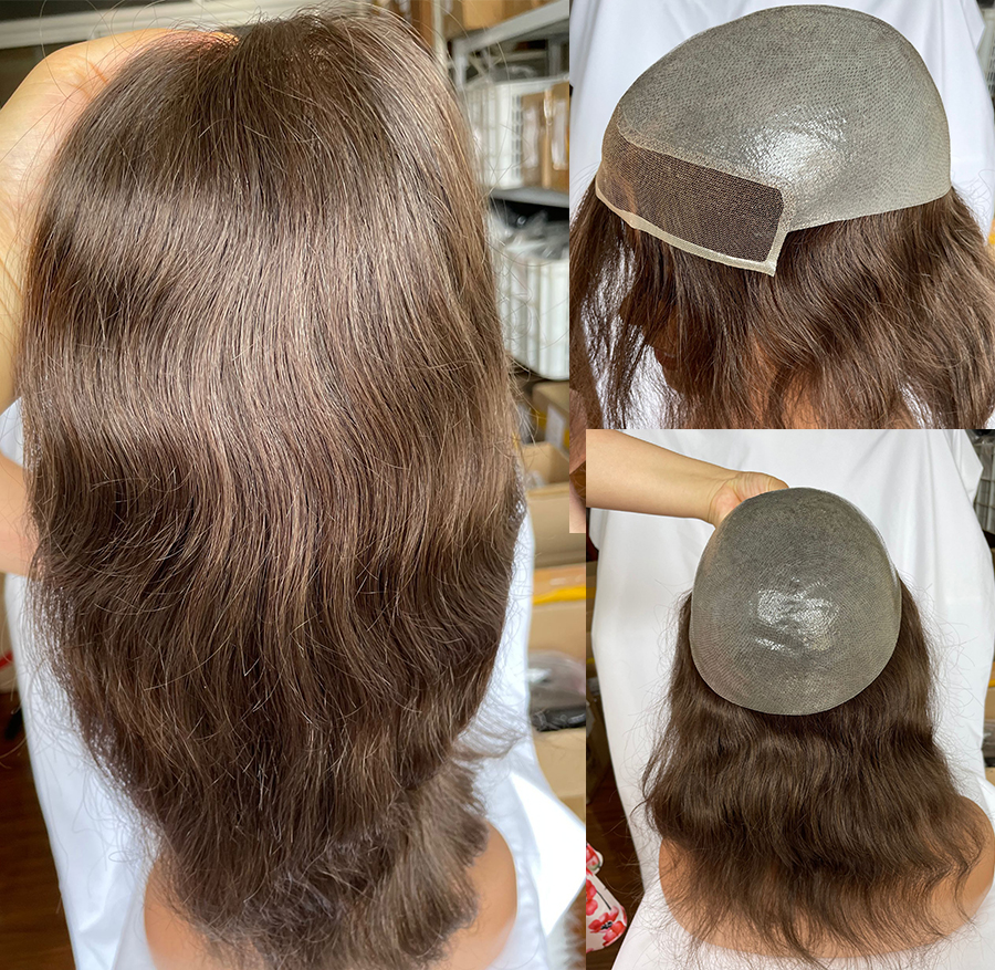 Toupee For Men Human Hair Long - Men'S Grooming Tape のレビューと価格