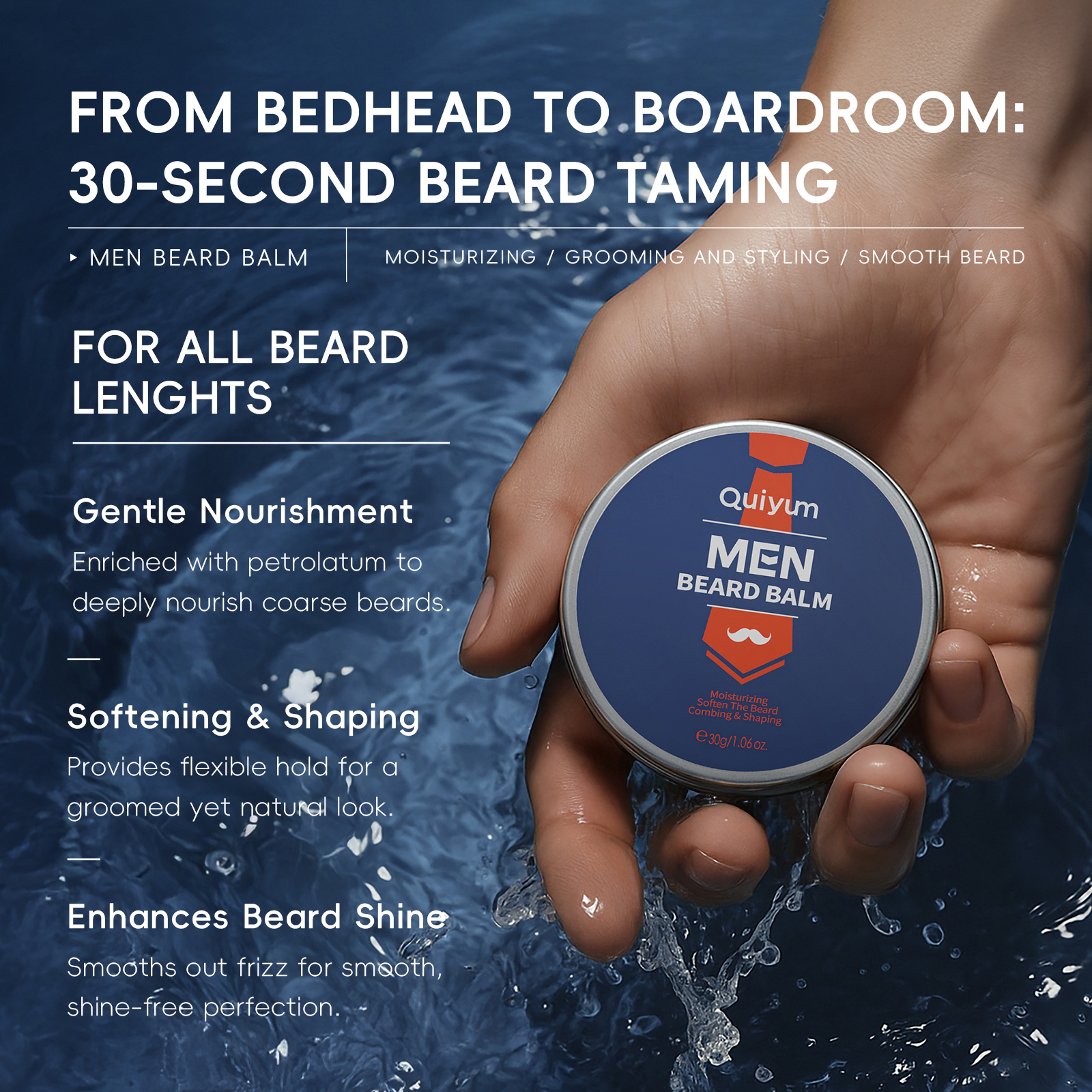 QUIYUM 4Pcs Men Beard & Facial - Men'S Grooming Oil のレビューと価格