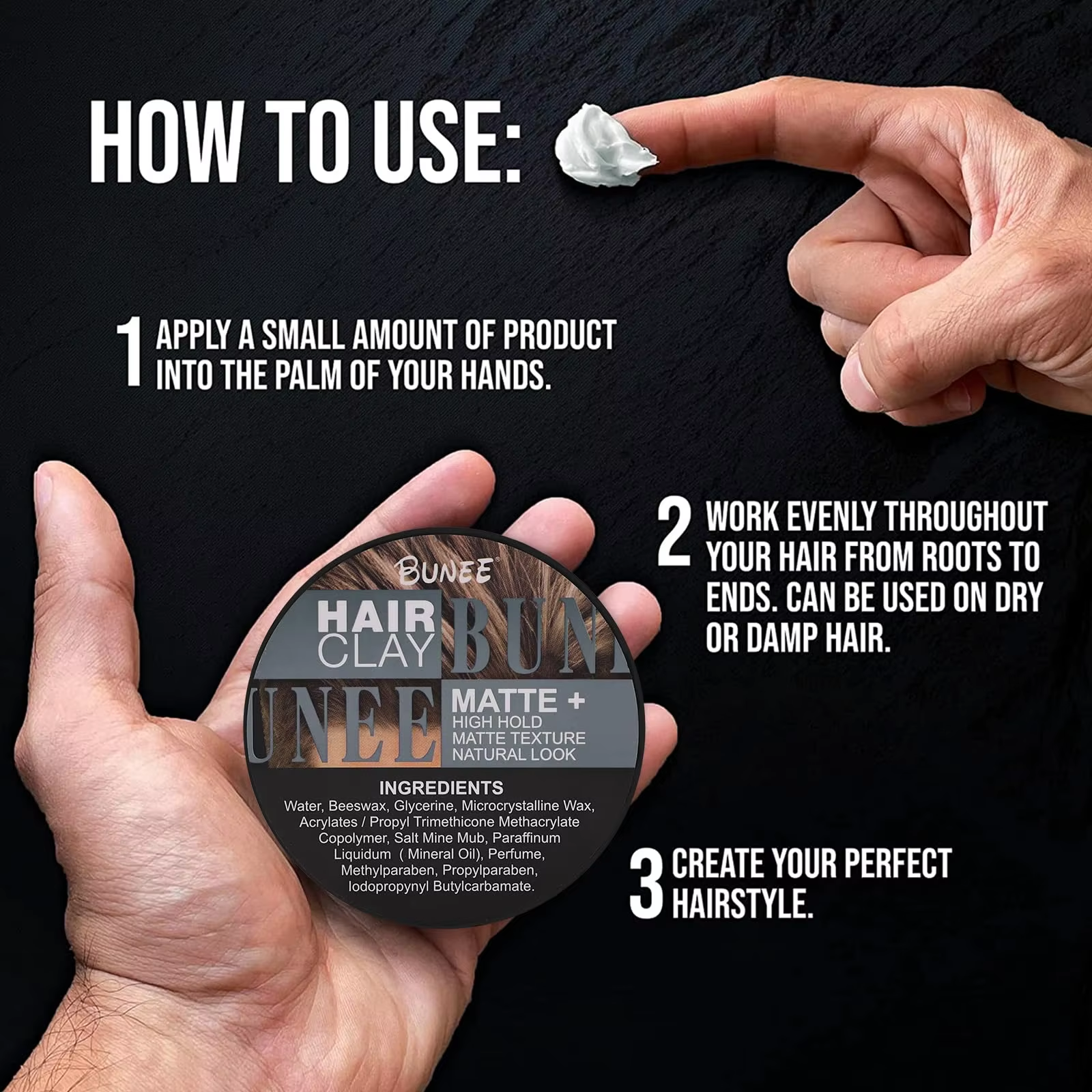 Matte Finish Hair Paste for Me - Pomade Hair Clay のレビューと価格