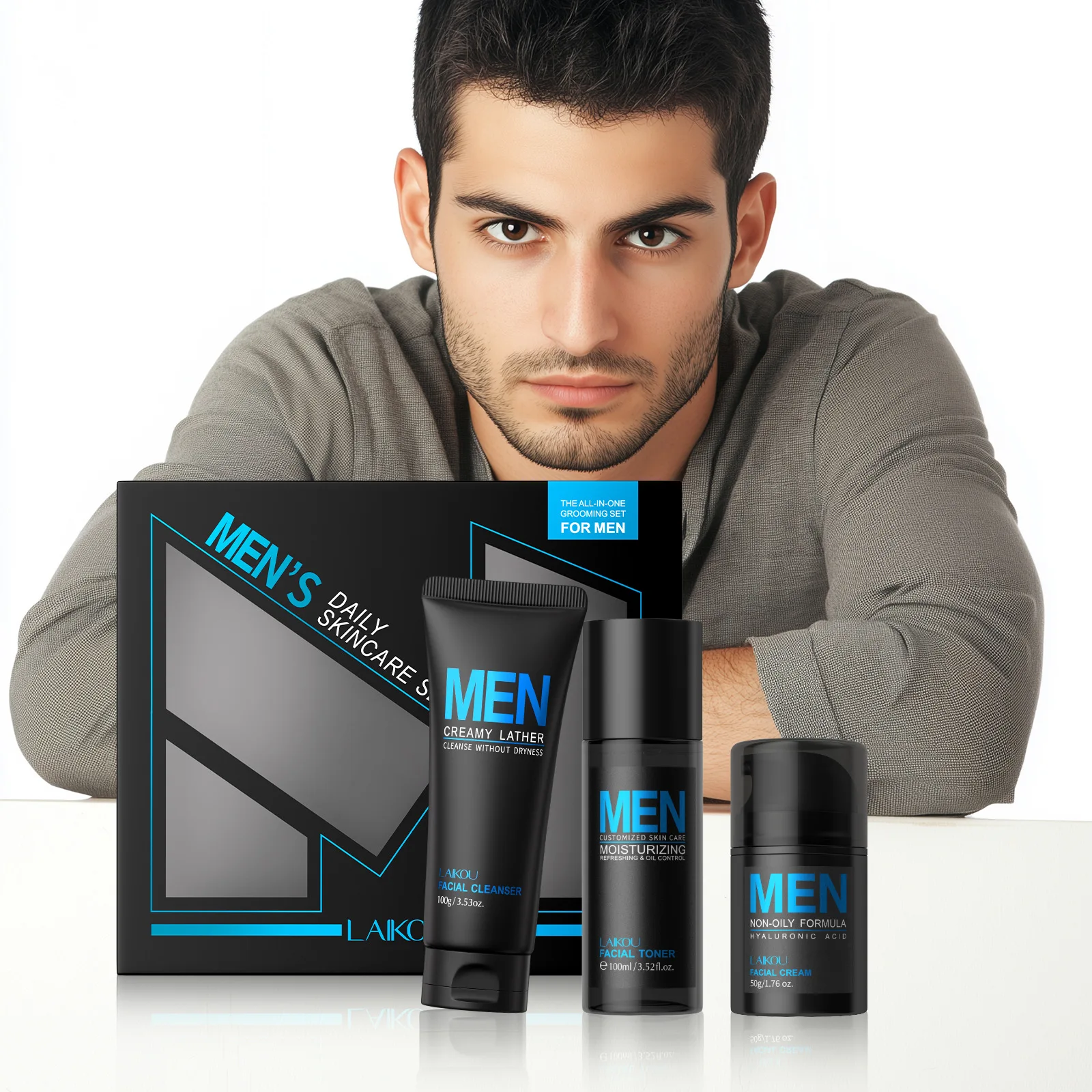 Mens 3 In 1 Grooming Set Clean - Men'S Grooming Oil のレビューと価格