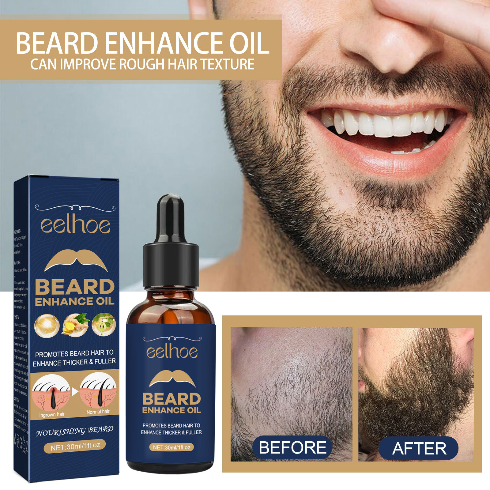 Beard Growth Oil for Men Hair  - Men'S Grooming Product のレビューと価格