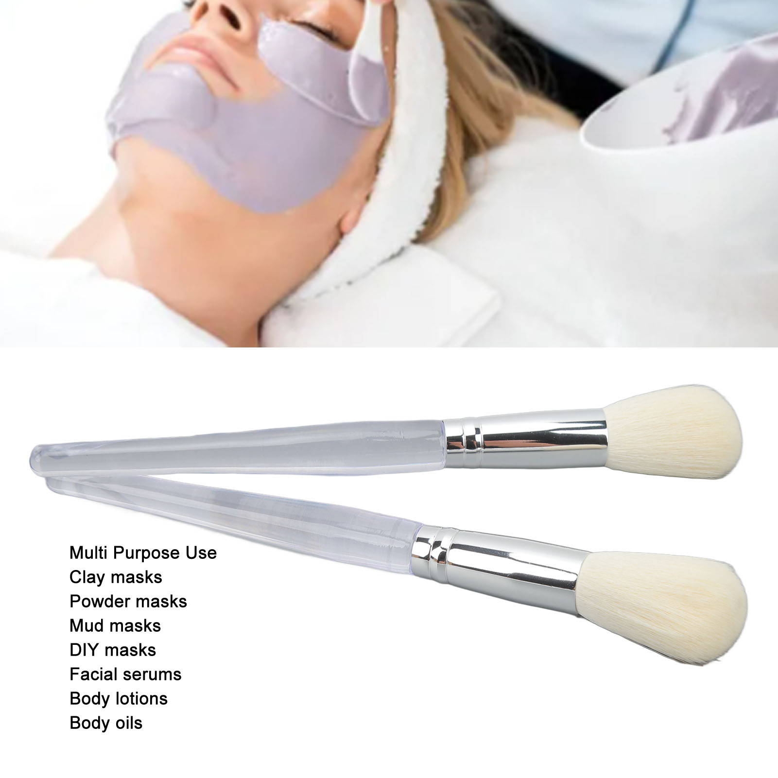 2 Pack Face Mask Brush Applica - Pomade Hair Clay のレビューと価格