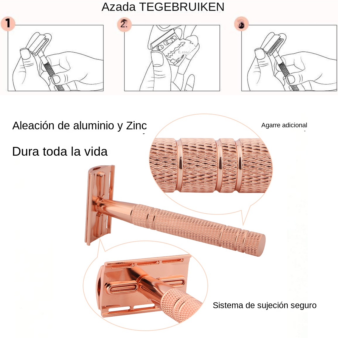 Rose Gold Razor,Classic Double - Men'S Grooming Tape のレビューと価格