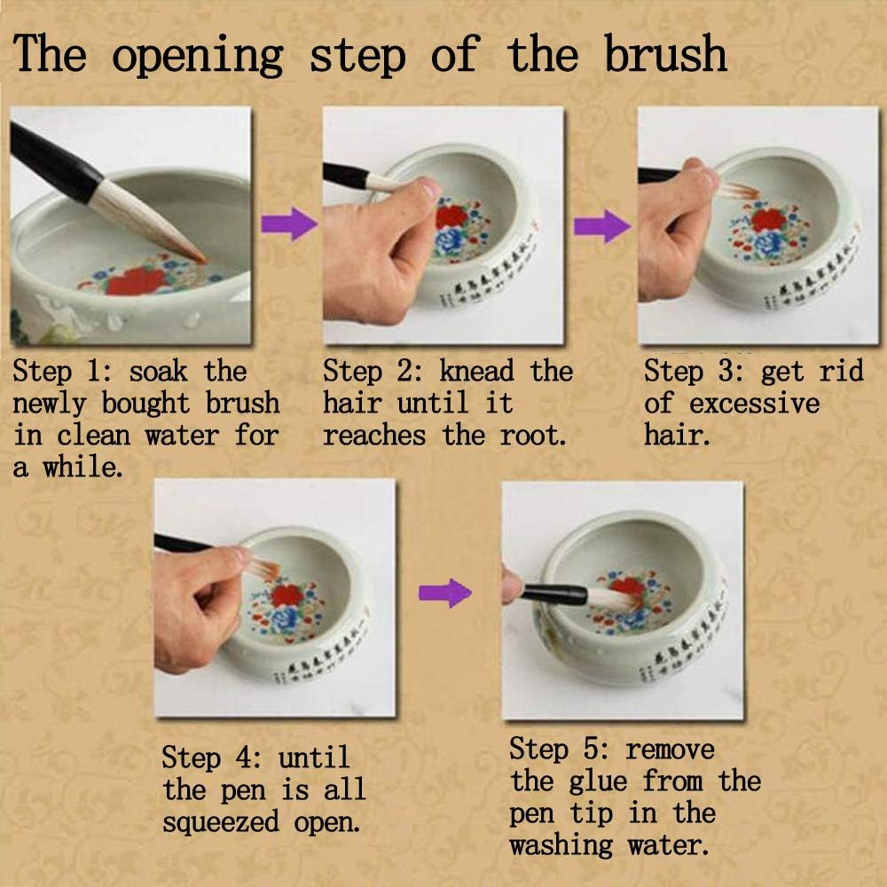 3Pcs Wood Writing Brushes Weas - Pomade Hair Clay のレビューと価格