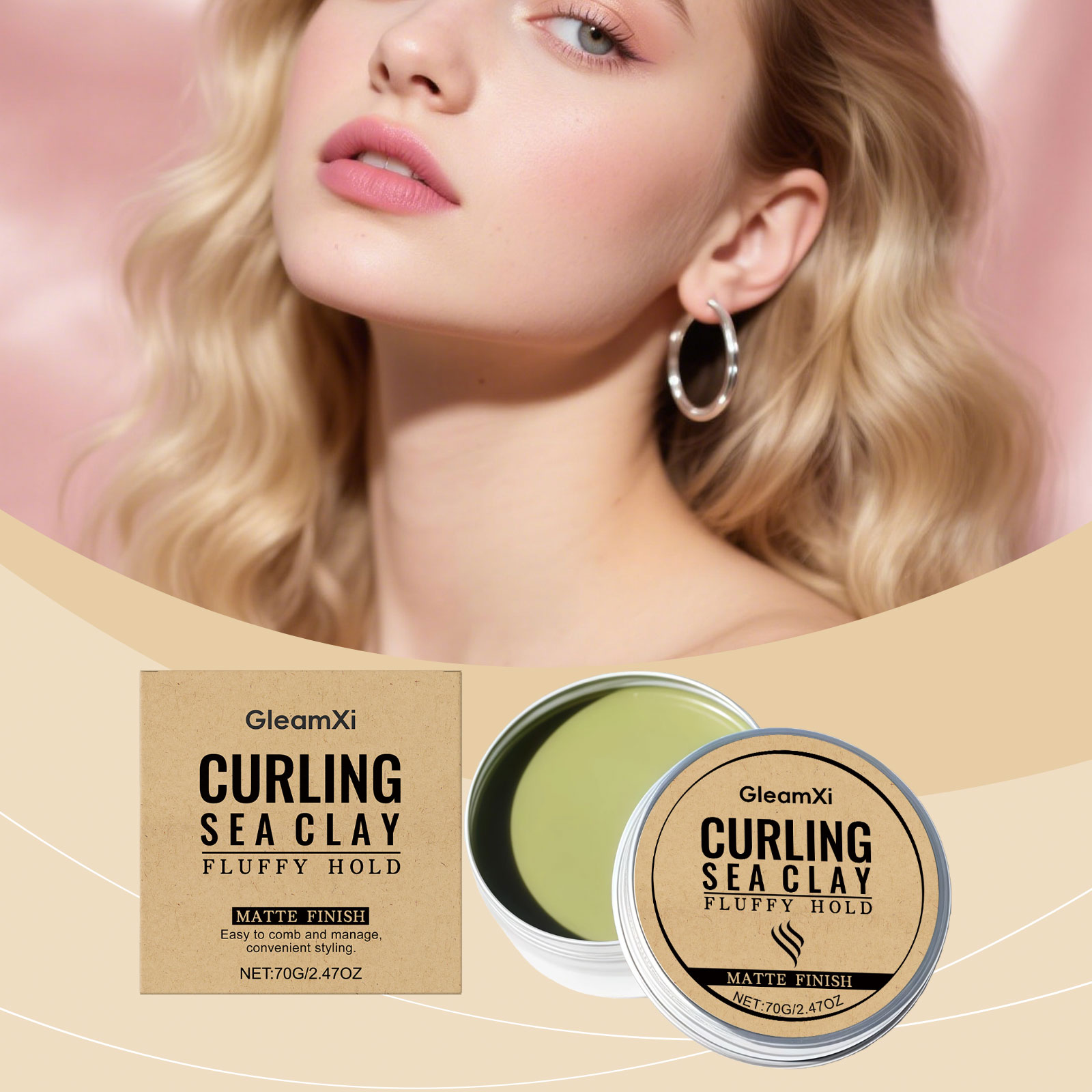 Curly Hair Styling Clay - Flex - Pomade Hair Clay のレビューと価格