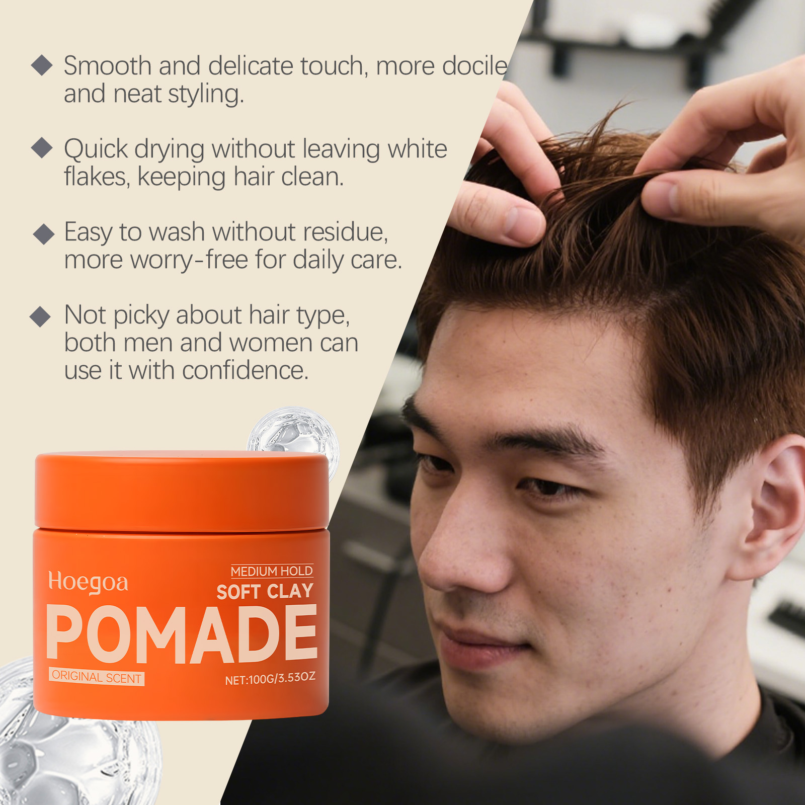 Original Hair Wax Long-Lasting - Pomade Hair Clay のレビューと価格