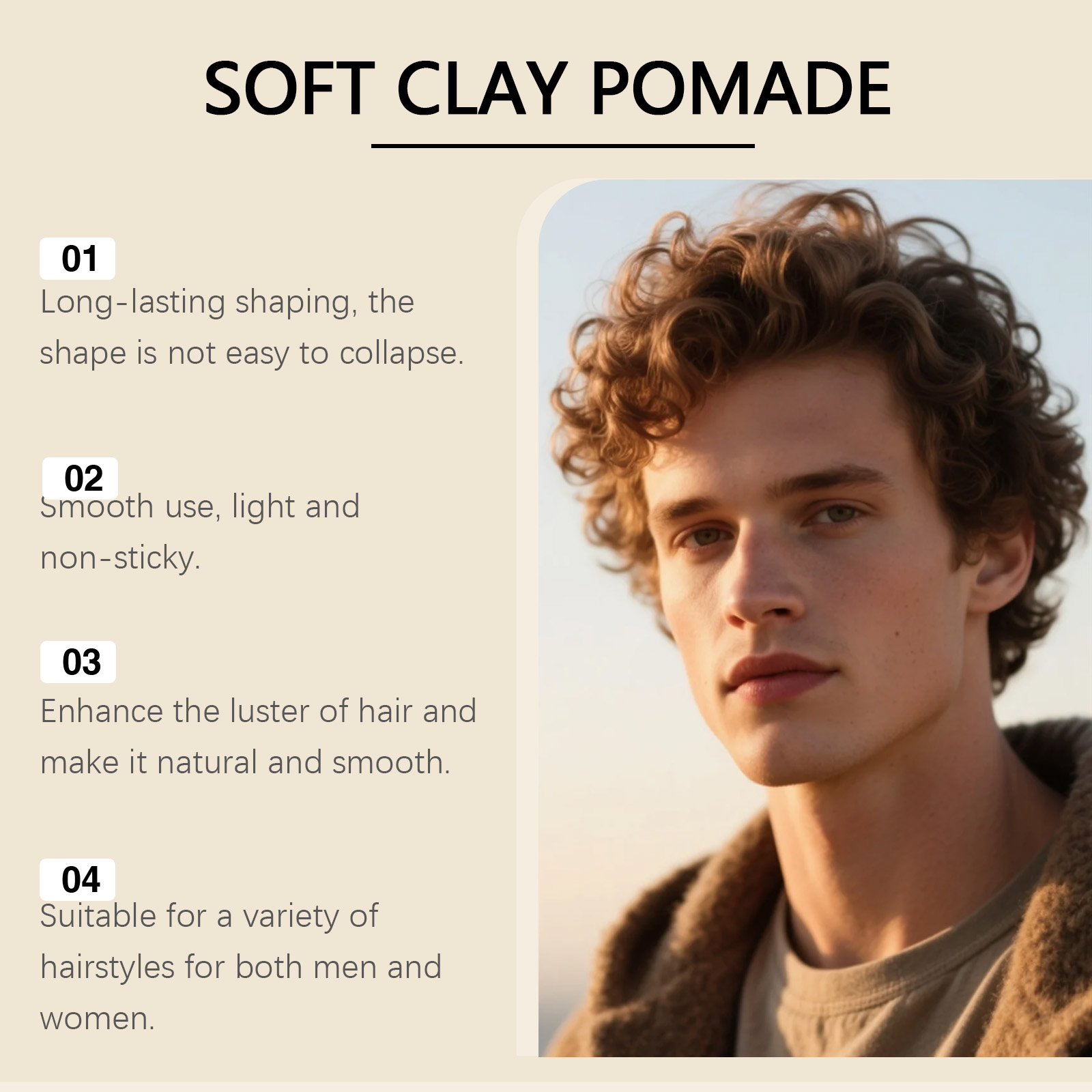 Original Hair Wax Long-Lasting - Pomade Hair Clay のレビューと価格