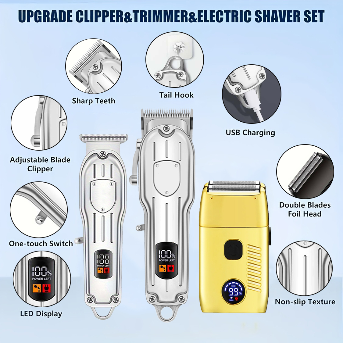 Hair Clippers Electric Razor S - Men'S Grooming Tape のレビューと価格