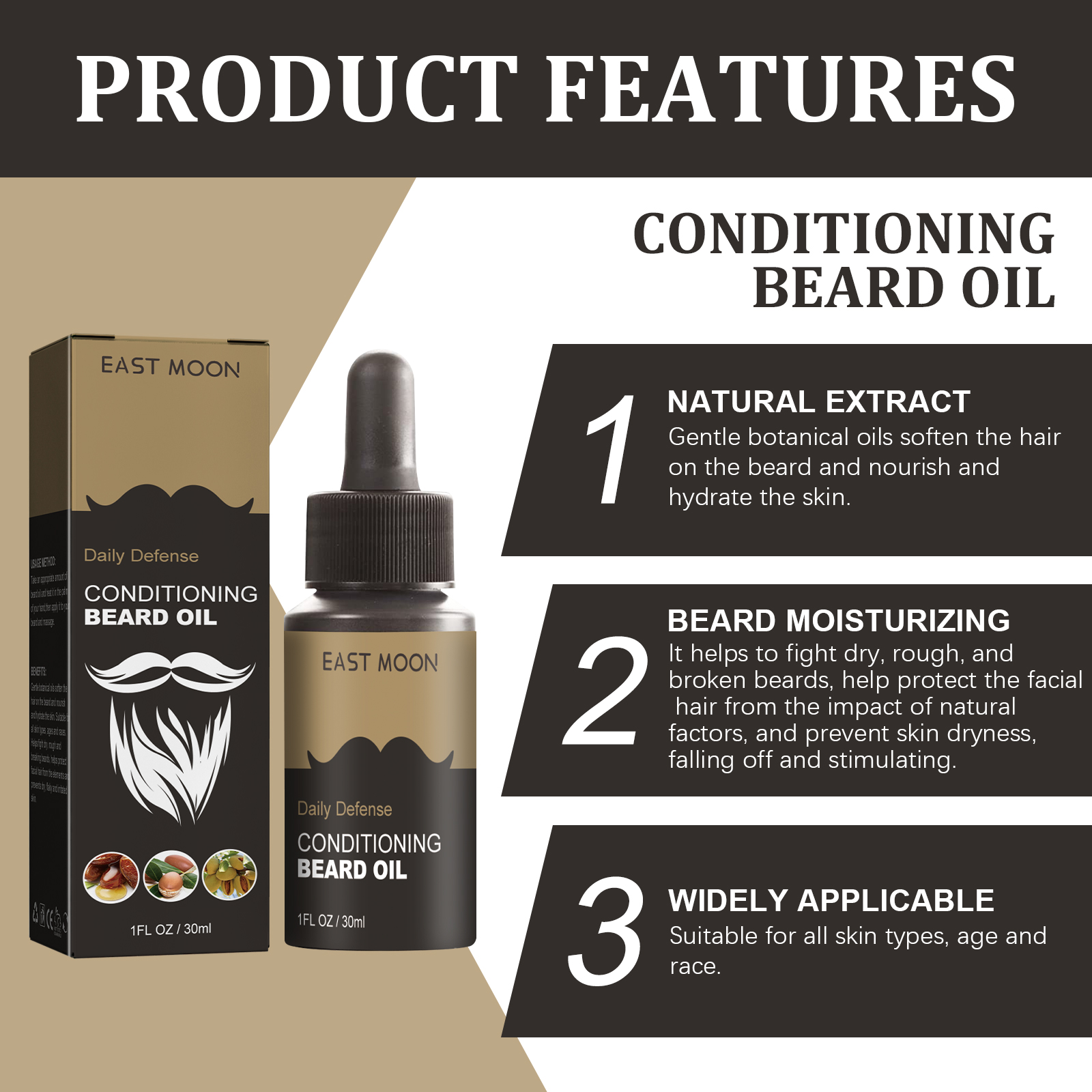 30ml Facial Hair Beard Growth  - Men'S Grooming Oil のレビューと価格