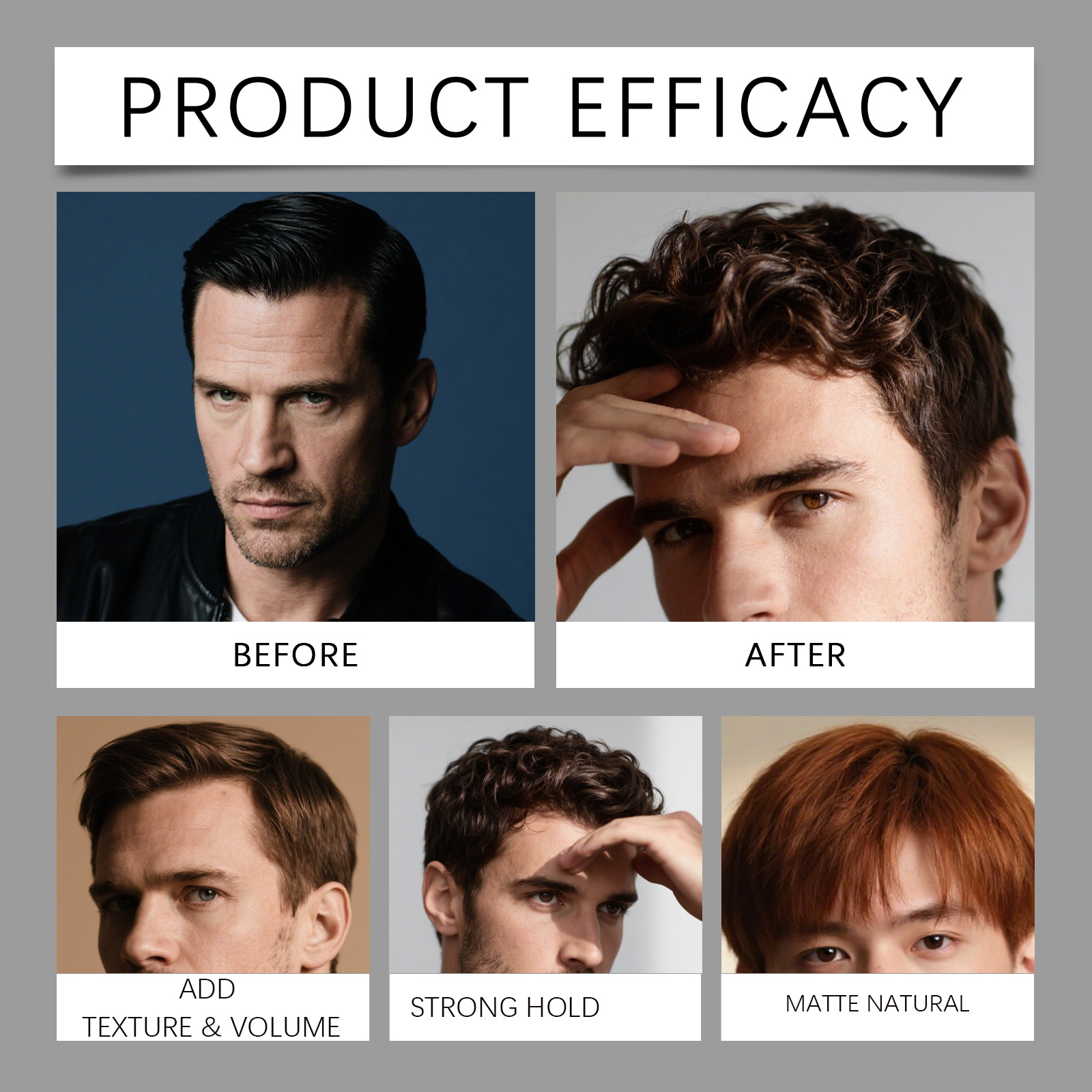 Men Matte Shaped Clay Hair Sty - Pomade Hair Clay のレビューと価格