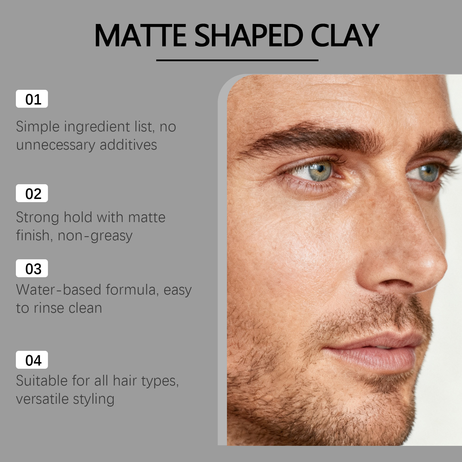 Men Matte Shaped Clay Hair Sty - Pomade Hair Clay のレビューと価格